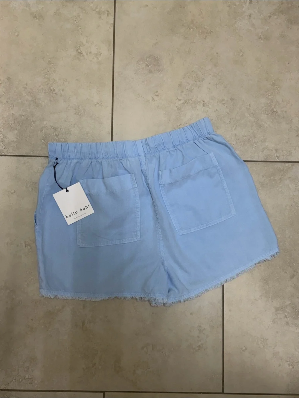 NEW Bella Dahl Drawstring Pocket Short in Coastal Spray - Picture 7 of 9